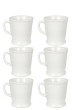 ACME & CO Set x 6 tasses porcelaine 230ml Blanc