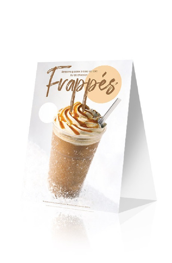 Lot de 10 chevalets de table Smoothie recto/verso A6 10,5 x 14,8 cm