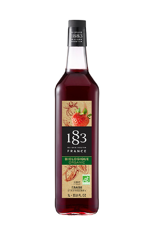 Sirop Fraise bouteille verre 1L BIO
