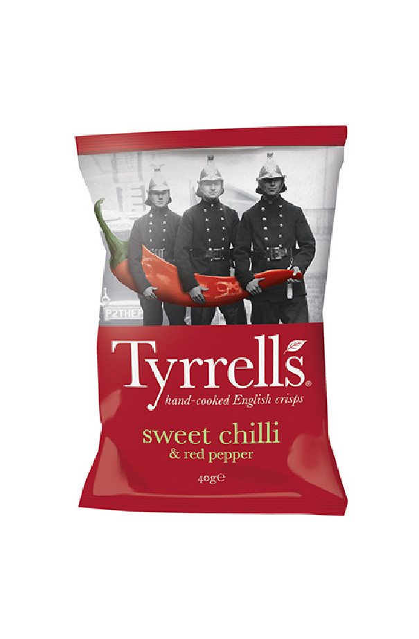TYRRELLS - CHIPS PIMENT DOUX PAPRIKA 40G x18