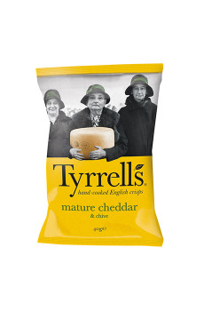 TYRRELLS - CHIPS CHEDDAR CIBOULETTE 40G x18
