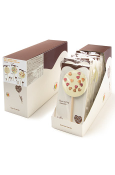 MOME - LOLLY SUCETTE CHOCOLAT BLANC MIX TOPPING 30G x24