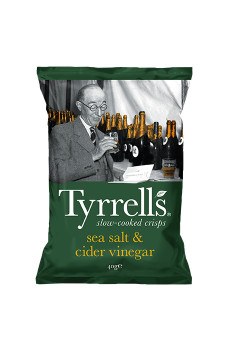 TYRRELLS - CHIPS VINAIGRE DE CIDRE 40G x18