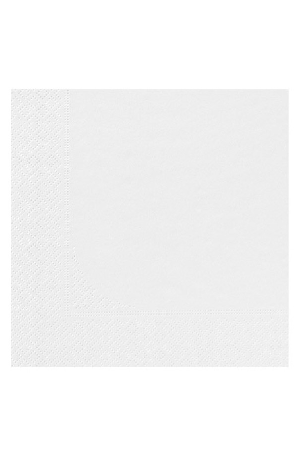 SERVIETTES PAPIER BLANC 300x300 MM 16 SACHETS DE 200