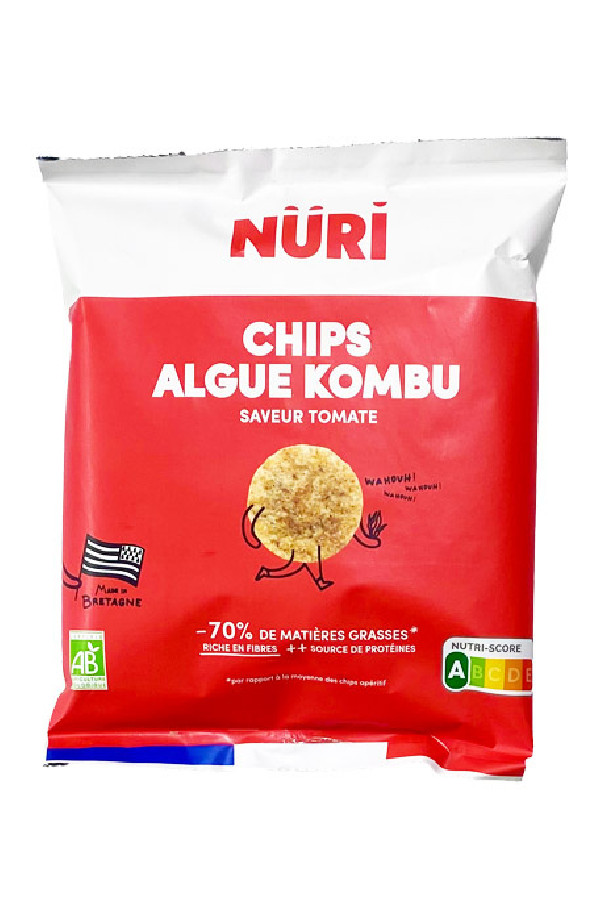 NURI - CHIPS À L'ALGUE KOMBU ET TOMATE 27G x20 BIO