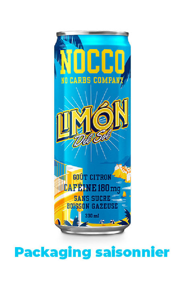NOCCO - BOISSON FONCTIONNELLE LIMON DEL SOL CANETTE 330ML x24