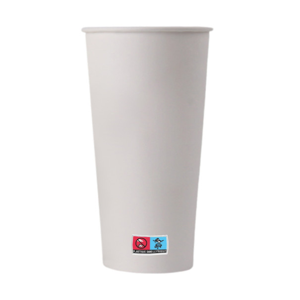 GOBELET CARTON BLANC 20OZ-500/650ML Ø90MM x50