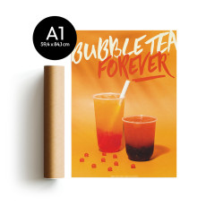 PLV - POSTER BUBBLE TEA FRUIT A1 x1 PLV - POSTER BUBBLE TEA FRUIT A1 x1