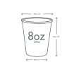 VEGWARE - GOBELET KRAFT DOUBLE PAROI 8OZ/236ML Ø79MM x25 LOGO REGLEMENTAIRE