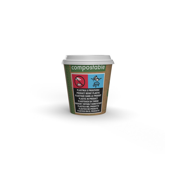VEGWARE - GOBELET CARTON KRAFT 4OZ/118ML Ø62MM x50 LOGO REGLEMENTAIRE VEGWARE - GOBELET CARTON KRAFT 4OZ/118ML Ø62MM x50 LOGO REGLEMENTAIRE