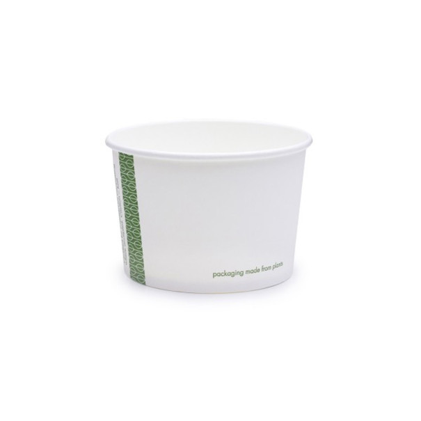 VEGWARE - POT SOUPE/GLACE PLA BLANC COMPOSTABLE 8OZ/236ML Ø90MM x50