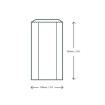 VEGWARE - SAC SANDWICH BAGUETTE PAPIER BLANC COMPOSTABLE 10x15x25CM x1000