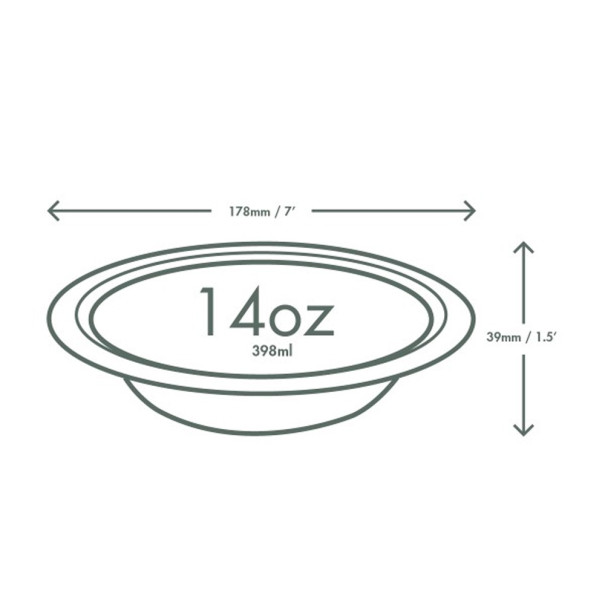 VEGWARE - BOL BAGASSE BLANC COMPOSTABLE 14OZ/414ML x50 VEGWARE - BOL BAGASSE BLANC COMPOSTABLE 14OZ/414ML x50