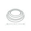 VEGWARE - COUVERCLE CPLA BLANC COMPOSTABLE 4OZ/118ML Ø62MM x50
