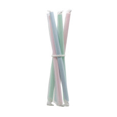 PAILLE BUBBLE TEA BISEAUTEE PAPIER PASTEL EMBALLAGE INDIVIDUEL Ø12 L.260 MM x200 PAILLE BUBBLE TEA BISEAUTEE PAPIER PASTEL EMBALLAGE INDIVIDUEL Ø12 L.260 MM x200