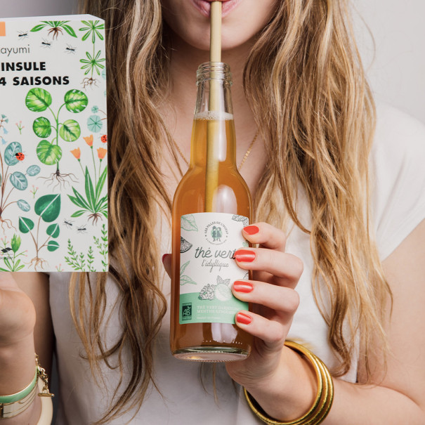 LES FILLES DE L'OUEST - THE VERT L'IDYLLIQUE BOUTEILLE VERRE 330ML x12 BIO