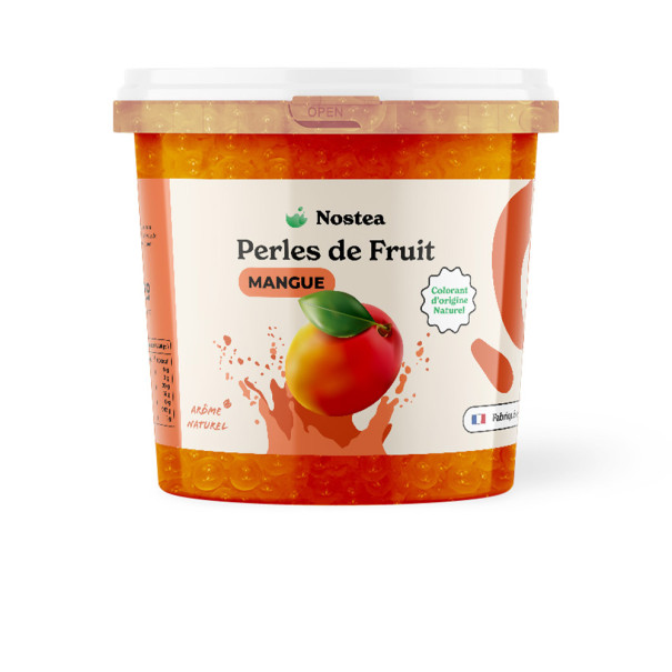 NOSTEA - PERLES DE FRUIT SAVEUR MANGUE COLORANTS NATURELS SEAU 3.2KG NOSTEA - PERLES DE FRUIT SAVEUR MANGUE COLORANTS NATURELS SEAU 3.2KG