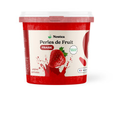 NOSTEA - PERLES DE FRUIT SAVEUR FRAISE COLORANTS NATURELS SEAU 3.2KG