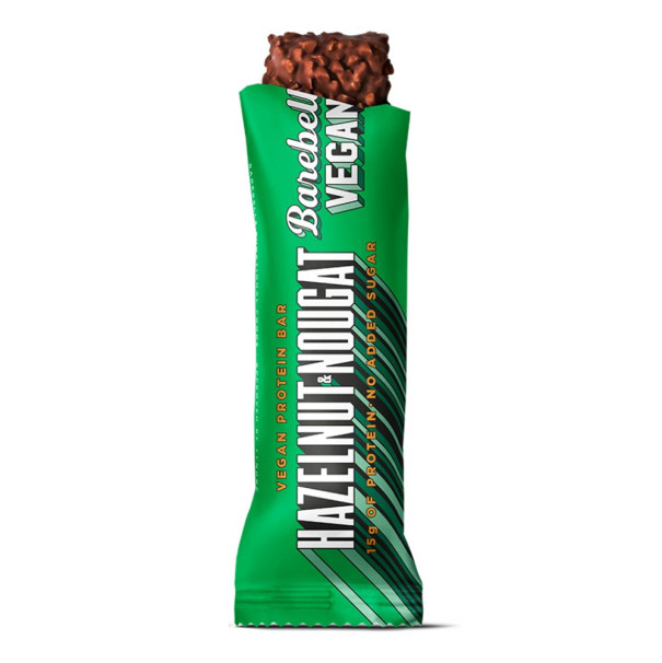 BAREBELLS - VEGAN PROTEIN BARRES HAZELNUT NOUGAT 54G x12