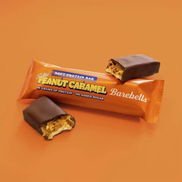 BAREBELLS - SOFT PROTEIN BARRES PEANUTS CARAMEL 55G x12 BAREBELLS - SOFT PROTEIN BARRES PEANUTS CARAMEL 55G x12