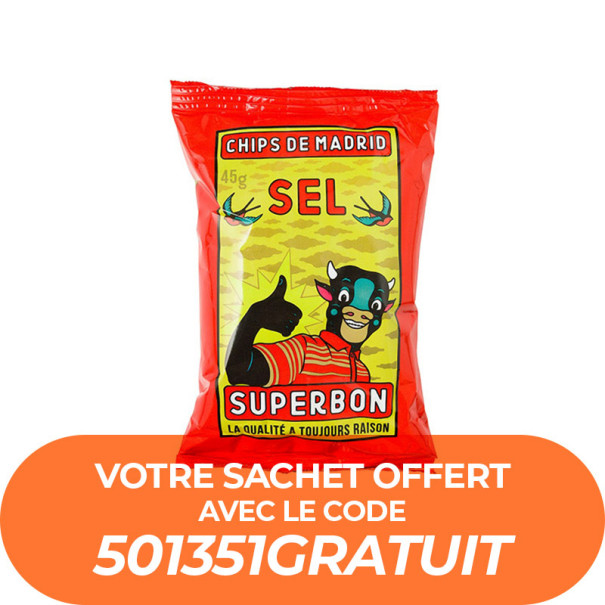 SUPERBON - CHIPS SEL 45G x36