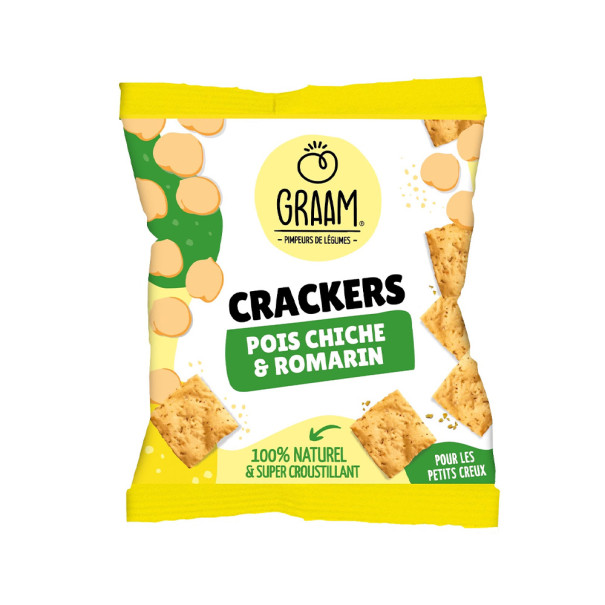 GRAAM - CRACKERS POIS CHICHE ROMARIN 30G x10