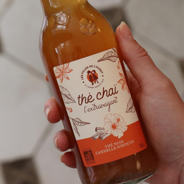 LES FILLES DE L'OUEST - THE CHAI L'EXTRAVAGANT BOUTEILLE VERRE 330ML x12 BIO