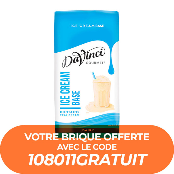 DAVINCI GOURMET - ICE CREAM BASE FRAPPE ET MILKSHAKE BRIQUE 1L ECHANTILLON x1