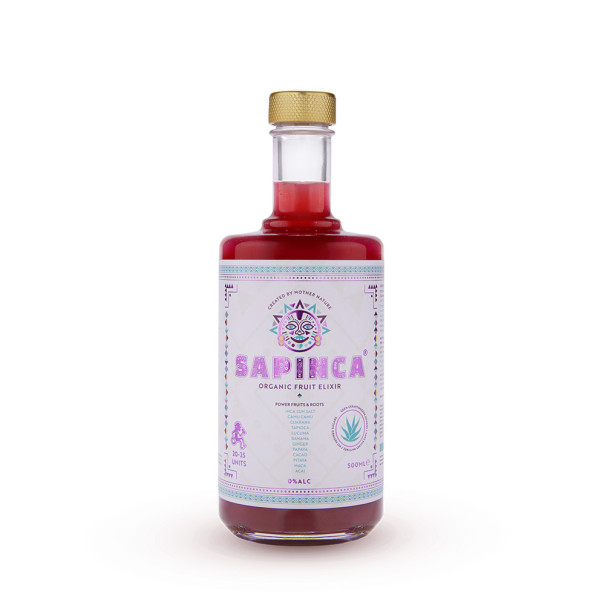 SAPINCA - FRUIT ELIXIR GINGEMBRE ET FRUITS BOUTEILLE VERRE 495ML BIO