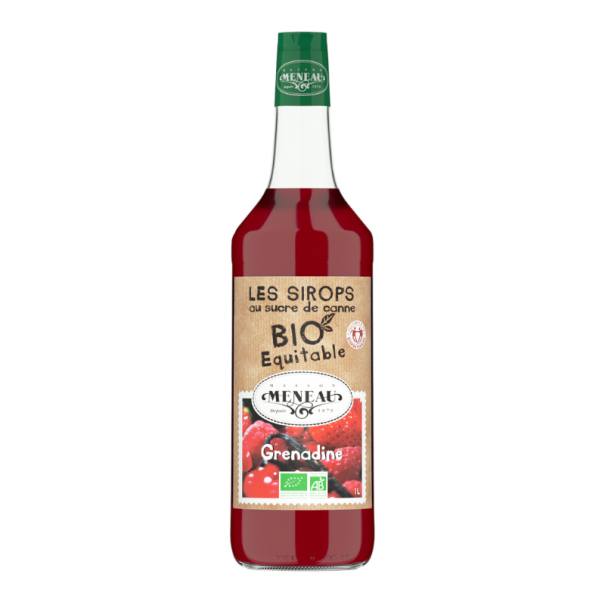 Sirop Grenadine bouteille verre 1L BIO