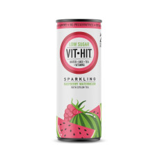 Vit Hit - Boisson fonctionnelle pétillante framboise pastèque canette 330ml x12 Vit Hit - Boisson fonctionnelle pétillante framboise pastèque canette 330ml x12