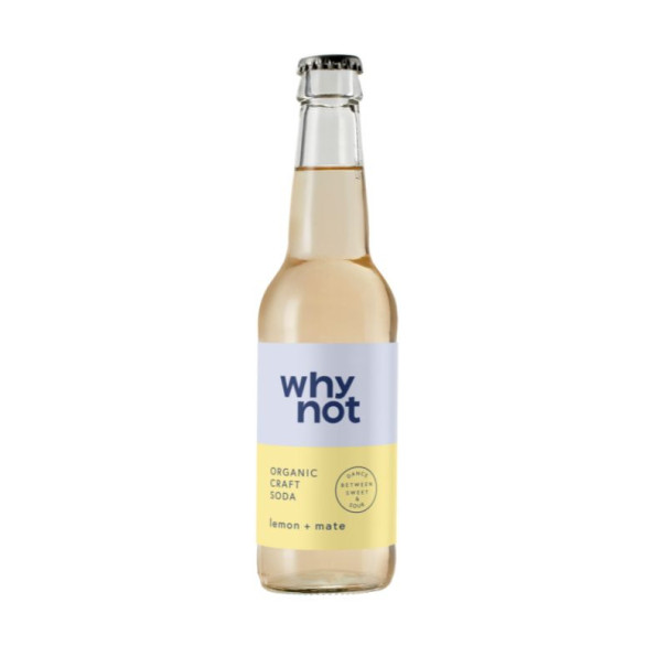 WHY NOT - SODA CRAFT CITRON MATE BOUTEILLE VERRE 330ML x12 BIO