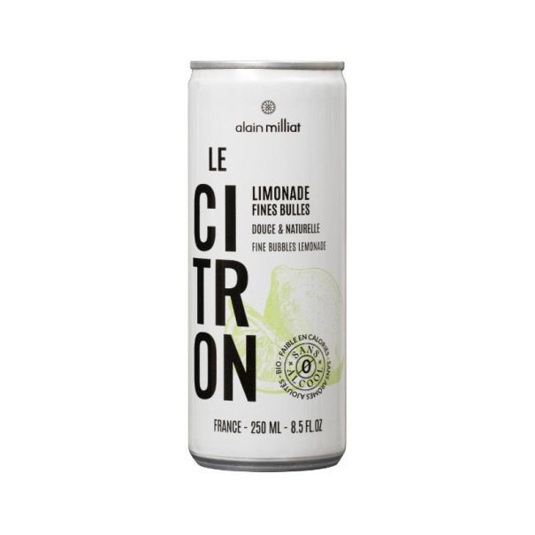 Alain Milliat - Le citron  limonade canette 250ml x12 bio