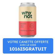 Why Not - Soda craft framboise thym canette 330ml  x1 bio