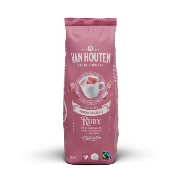 Van Houten - Poudre chocolat ruby poche 1kg
