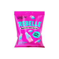 Rebelle - Bonbons bouteilles roses et bleues sans sucres 50g x12
