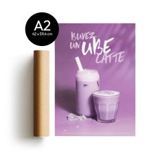 PLV - POSTER UBE LATTE A2 x1 PLV - POSTER UBE LATTE A2 x1