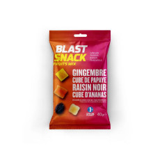 Blast Snack - Mix fruits secs papaye gingembre raisin noir ananas 35gx15