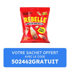 Rebelle - Bonbons bouteilles cola sans sucres vegan 50g x1