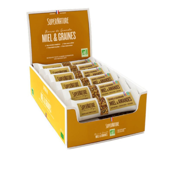 SUPERNATURE - BARRE GRANOLA MIEL PRESENTOIR 20x35G BIO