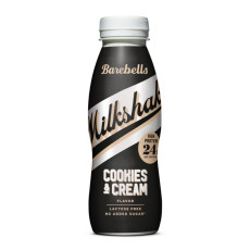 Barebells - Milkshake cookie and cream bouteille PET 330ml x8