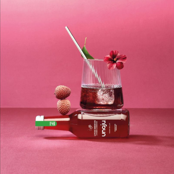 Unaju - Boisson pétillante Litchi hibiscus 250ml x12 bio