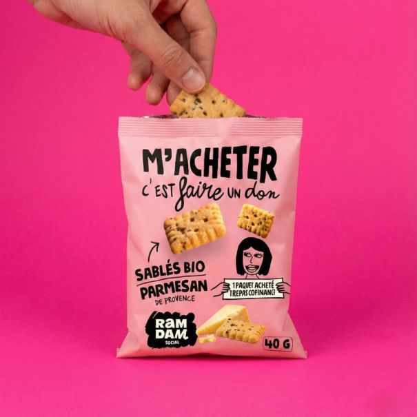 RAMDAM - SABLE PARMESAN GRAINES DE CHIA SACHET 40G x16 BIO