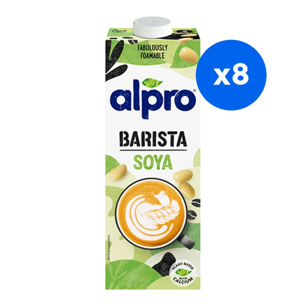 ALPRO BARISTA - BOISSON VEGETALE SOJA BRIQUE 1L x8