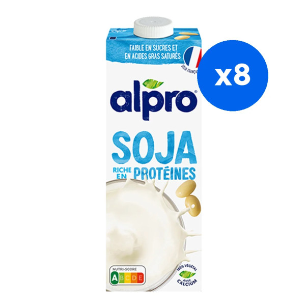 ALPRO - BOISSON VEGETALE SOJA BRIQUE 1L x8
