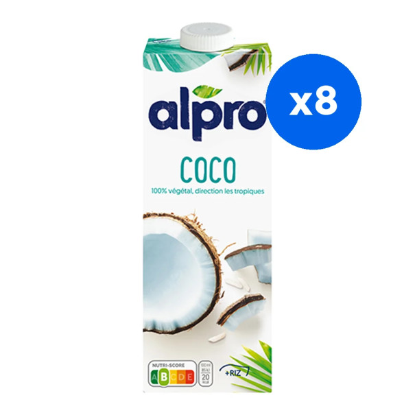 ALPRO - BOISSON VEGETALE COCO BRIQUE 1L x8