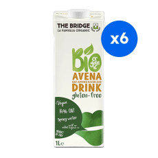 THE BRIDGE - BOISSON VEGETALE AVOINE SANS GLUTEN BRIQUE 1L x6 BIO