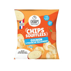 Graam - Chips soufflées oignon et poivre de tellichery 20g x20