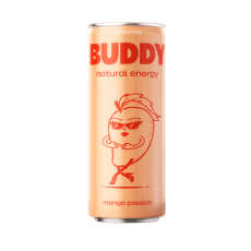 BUDDY - Boisson focus pétillante mangue passion canette 250ml x12 bio