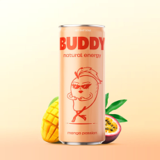 BUDDY - Boisson focus pétillante mangue passion canette 250ml x12 bio